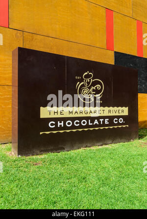 The Margaret River Chocolate Company sign outside their factory, Metricup, Western Australia Stock Photo