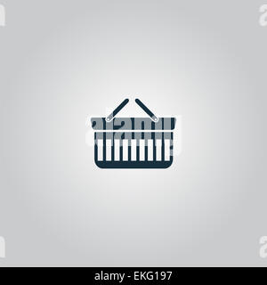 Shopping basket icon - vector illustration Stock Photo