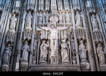 The Walingford Screen c.1480 At Albans Cathedral, UK Stock Photo