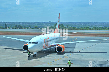 Boeing 737-200 of Gol brazilian airline Brasilia airport Brazil Stock Photo