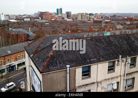view over old village area of south belfast towards the city centre northern ireland