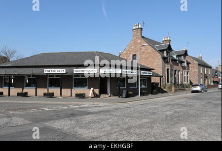 Edzell Tweed Warehouse Scotland  April 2015 Stock Photo