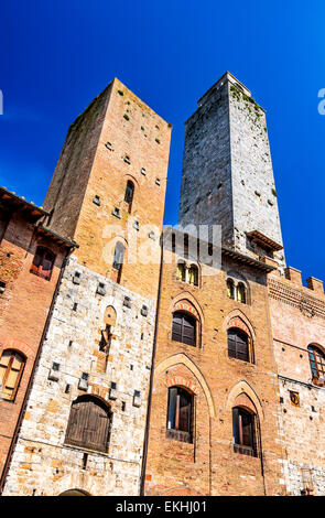 San Gimignano, Tuscany in Italy. Medieval walled city, known for his beautiful towers, main tuscan landmark of Italy.