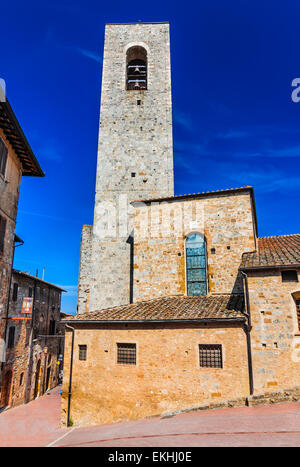 San Gimignano, Tuscany in Italy. Medieval walled city, known for his beautiful towers, main tuscan landmark of Italy.