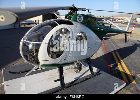 102011: CBP retires OH-6A 'Loach' helicopter after 32 years in a ceremony held at the El Paso Air Branch.  BPA Greg Hoiland Stock Photo