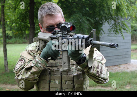 The CBP Quick Reaction Force (QRF) conduct routine training at the Advanced Training Center, Harper's Ferry, West Virginia on August 17, 2012.  Donna Burton Stock Photo