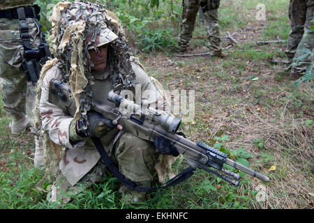 Members of the CBP Quick Reaction Force (QRF) conduct routine training at the Advanced Training Center, Harper's Ferry, Virginia on August 17, 2012. Stock Photo