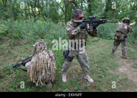 The CBP Quick Reaction Force (QRF) conduct routine training at the Advanced Training Center, Harper's Ferry, West Virginia on August 17, 2012.  Donna Burton Stock Photo