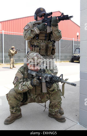 The CBP Quick Reaction Force (QRF) conduct routine training at the Advanced Training Center, Harper's Ferry, West Virginia on August 17, 2012.  Donna Burton Stock Photo