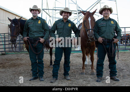 CBP, Border Patrol agents from the Laredo Horse Patrol unit in South Texas.  Donna Burton Stock Photo