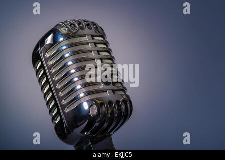 Retro microphone with space for text microphone with space for text Stock Photo