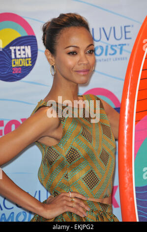 Zoe Saldana The 2012 Teen Choice Awards held at the Gibson Amphitheatre