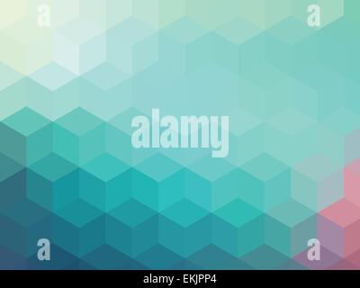 Blue abstraction background, composed of blue bricks Stock Vector