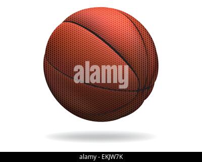 Realistic basketball ball isolated on white background Stock Vector