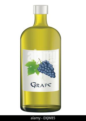 Bottles for grape juice . Vector illustration . Stock Vector