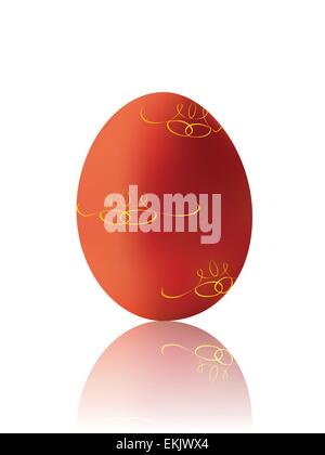 Ester egg with the Thai pattern (Illustration) Stock Vector