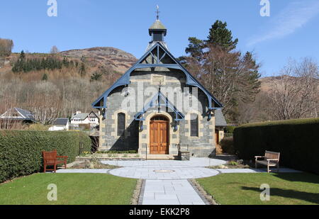 Exterior of Dundurn Parish church St Fillans Scotland  April 2015 Stock Photo