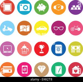 The useful collection flat icons on white background, stock vector Stock Vector