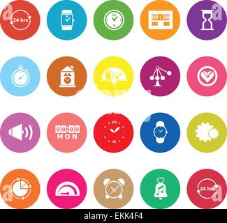 Time related icons on white background, stock vector Stock Vector Image ...
