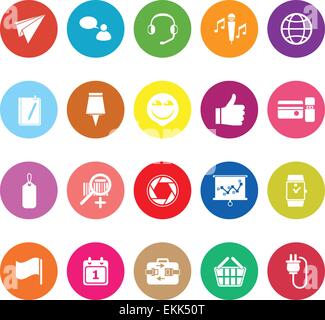 Technology gadget screen flat icons on white background, stock vector Stock Vector