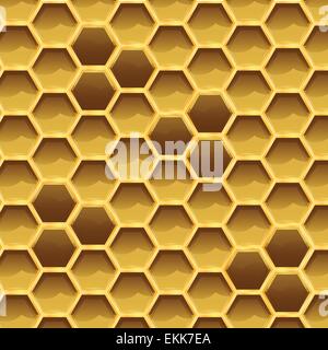Create honeycomb with larvae texture, stock vector Stock Vector