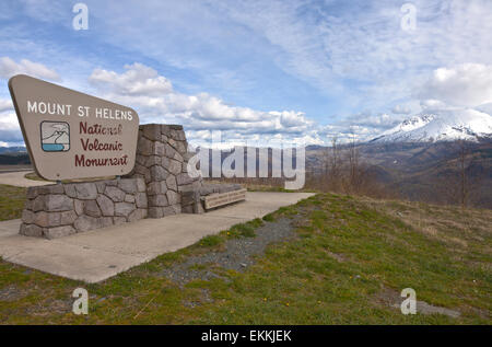 Sign post at Mt. St. Helen's state park in Washington state. Stock Photo