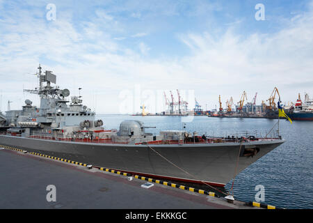 the military warship in the harbor Stock Photo - Alamy