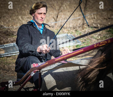 Rawlinsville, Pennsylvania, USA.  Amish Mud Sale, held every spring in Lancaster, PA.  Fund raising for local fire depts. Stock Photo