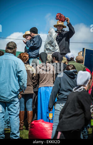 Rawlinsville, Pennsylvania, USA.  Amish Mud Sale, held every spring in Lancaster, PA.  Fund raising for local fire depts. Stock Photo