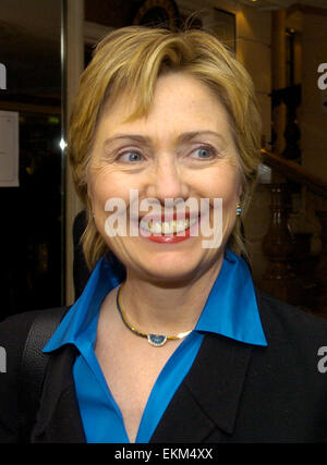 Munich, Germany. 12th Feb, 2005. (dpa) - Hillary Clinton, US Senator of the state of New York, smiles as she attends the 41st Munich security conference in Munich, Germany, 12 February 2005./picture alliance © dpa/Alamy Live News Stock Photo