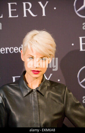 Sydney, Australia. 12th April, 2015.Mercedes benz fashion week australia Model Kate Peck arrives on the red carpet for Ellery show Credit:  martin berry/17�Թ����� Live News Stock Photo