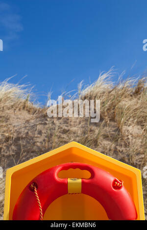 Abstract of Life bouy at the beach Stock Photo