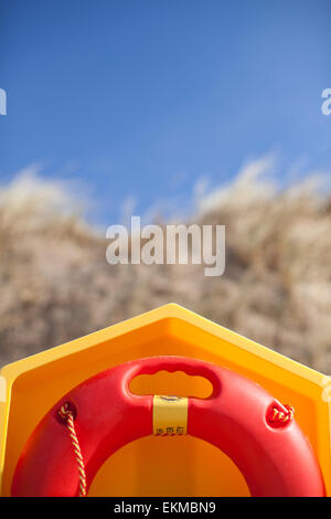 Abstract of Life bouy at the beach Stock Photo