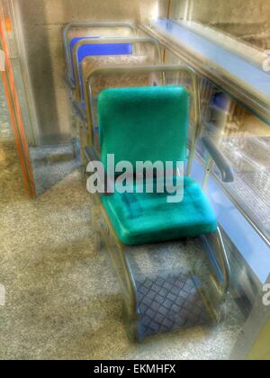 Hospital Wheelchairs for use in and around a NHS hospital site Stock Photo