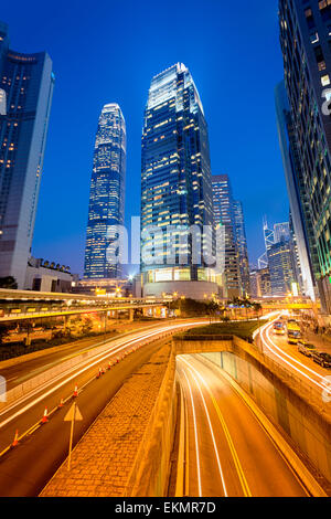 Modern office buildings in Central Hong Kong. Stock Photo