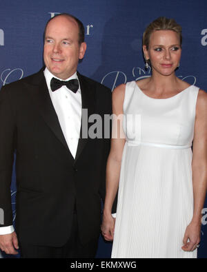 2014 Princess Grace Awards Gala presented by Christian Dior Couture held at the Beverly Wilshire Four Seasons Hotel  Featuring: His Serene Highness Prince Albert II of Monaco,Her Serene Highness Princess Charlene of Monaco Where: Beverly Hills, California, United States When: 09 Oct 2014 Stock Photo