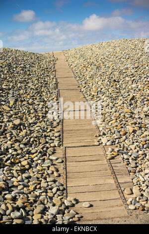 Pathway to Newgale Beach in Pembrokeshire, West Wales Stock Photo