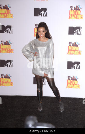 Los Angeles, California, USA. 12th Apr, 2015. Los Angeles, California, USA. 12th April, 2015. Singer Tinashe poses in the press room of The 2015 MTV Movie Awards at Nokia Theatre L.A. Live in Los Angeles, USA, on 12 April 2015. © dpa picture alliance/Alamy Live News © dpa picture alliance/Alamy Live News © dpa picture alliance/Alamy Live News © dpa picture alliance/Alamy Live News © dpa picture alliance/Alamy Live News Credit:  dpa picture alliance/Alamy Live News Stock Photo