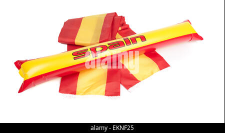 Fans Thundersticks - Spain Football Isolated Stock Photo