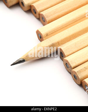brown pencil on a white background Stock Photo - Alamy