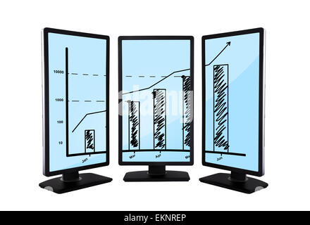 plasma with chart Stock Photo