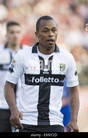 Parma, Italy. 11th Apr, 2015. Parma, Italy. 11th April, 2015. Fabiano Santacroce (Parma) Football/Soccer : Italian 'Serie A' match between Parma FC 1-0 Juventus at Stadio Ennio Tardini in Parma, Italy . Credit:  Aflo Co. Ltd./Alamy Live News Stock Photo