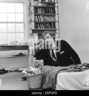 English pop singer Mike Sarne photgraphed at his home in London. 10th February 1963. Stock Photo
