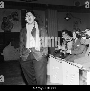 Sixteen year old Canadian singer songwriter Paul Anka pictured on his ...