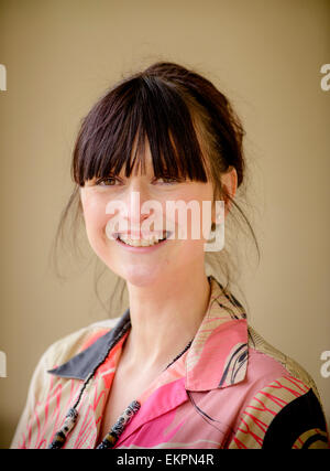 TV presenter and interior designer Kathyrn Rayword at her East Sussex home. Stock Photo