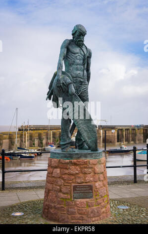 Ancient Mariner statue at Watchet Harbour, Somerset, England, UK Stock Photo