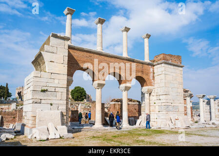 Ruins of the Basilica of Saint John, Ephesus, Selcuk, Izmir, Aegean Region, Turkey Stock Photo