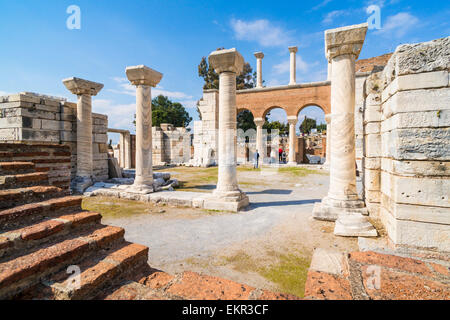 Ruins of the Basilica of Saint John, Ephesus, Selcuk, Izmir, Aegean Region, Turkey Stock Photo