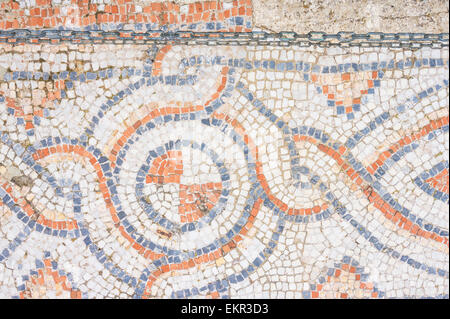 Roman Mosaic Floor at Ephesus, Selcuk, İzmir Province, Aegean Region, Turkey Stock Photo