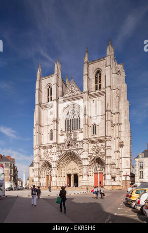 Cathedral of Saint Pierre and Saint Paul, Nantes, Loire Atlantique, France. Stock Photo